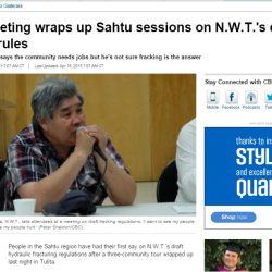 Tulı́t'a meeting wraps up Sahtu sessions on N.W.T.'s draft fracking rules