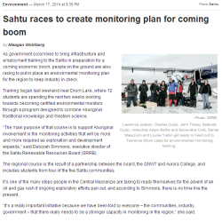 Sahtu Races to Create monitoring Plan for Coming Boom